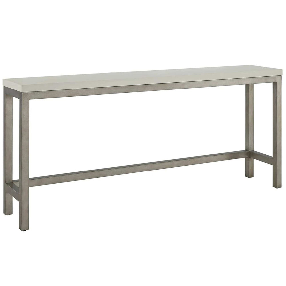 Oasis Console Table w/ Stools, Antique Nickel