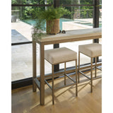 Oasis Console Table w/ Stools, Antique Nickel