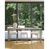 Oasis Console Table w/ Stools, Antique Nickel