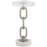 Link Accent Table, Aged Pewter