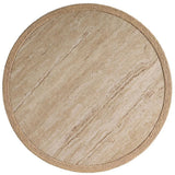 Oasis Abaca Cocktail Table, Travertine Beige
