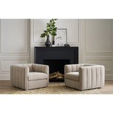 Vesta Swivel Chair, Silken Fog