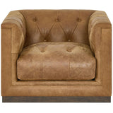 Quinn Leather Swivel Chair, Winchester Sycamore