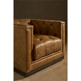 Quinn Leather Swivel Chair, Winchester Sycamore