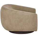 Fitz Leather Swivel Chair, Vail Toffee