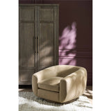 Fitz Leather Swivel Chair, Vail Toffee