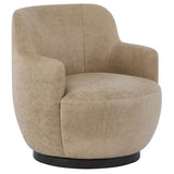 Chloe Leather Swivel Chair by Universal