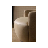 Chloe Leather Swivel Chair, El Paso Ivory