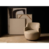 Chloe Leather Swivel Chair, El Paso Ivory