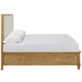 Birchaven Brindle Upholstered Bed, Bilma Natural