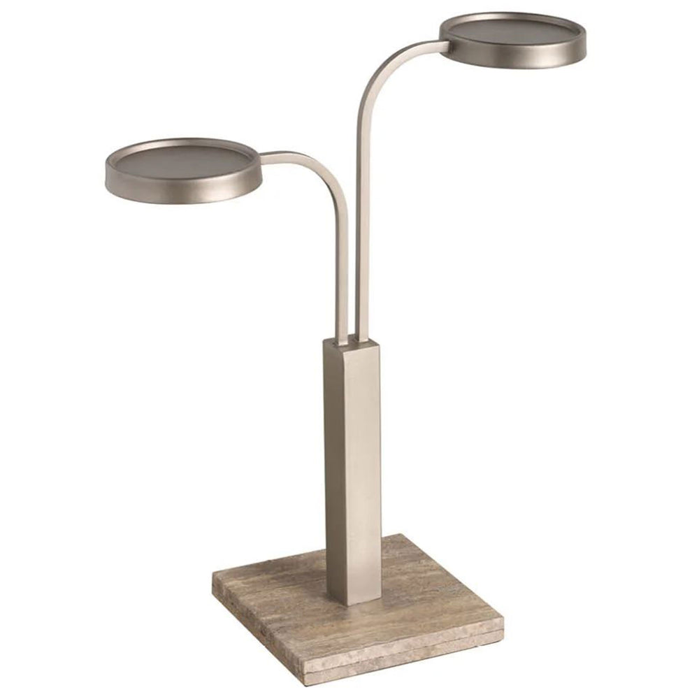 Sylvan End Table, Aged Pewter