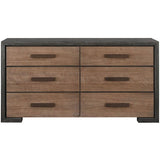 Modern 6 Drawer Dresser, Veil