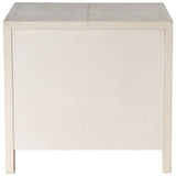 Lira 2 Drawer Nightstand, Grey Leather