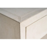 Lira 2 Drawer Nightstand, Grey Leather