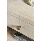 Lira 2 Drawer Nightstand, Grey Leather