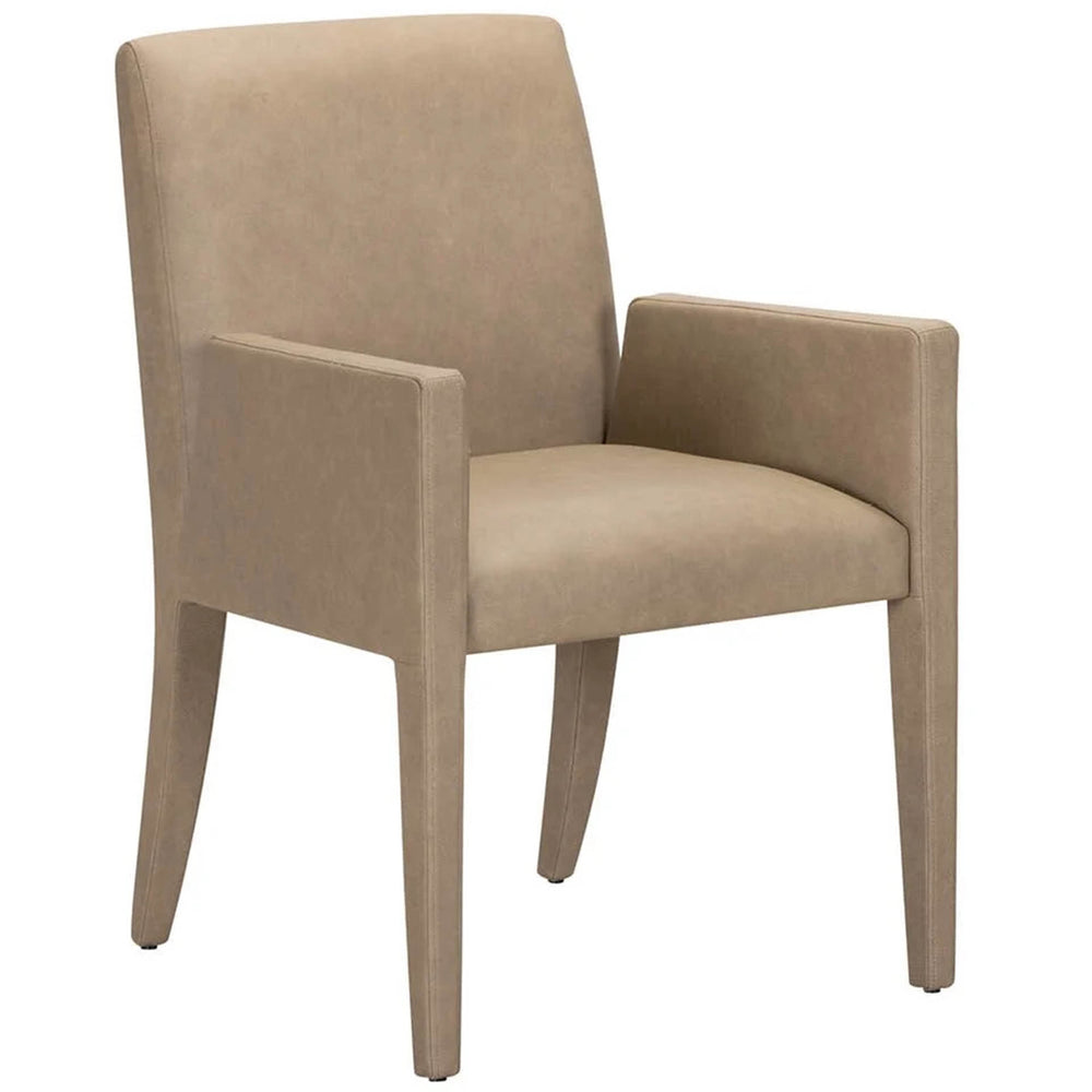 Brume Leather Arm Chair, Frontier Caribou