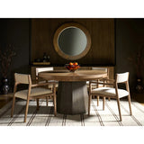 Modern Round Dining Table, Haze/Veil