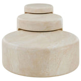 Nimbus Nesting Table, Faux Travertine