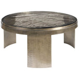 Nuvola Round Cocktail Table, Antique Zinc