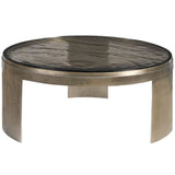Nuvola Round Cocktail Table, Antique Zinc