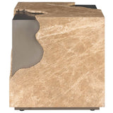 Mirage End Table, Light Emperador