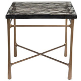 Cirrus End Table, Antique Brass
