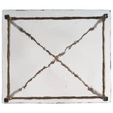 Cirrus End Table, Antique Brass