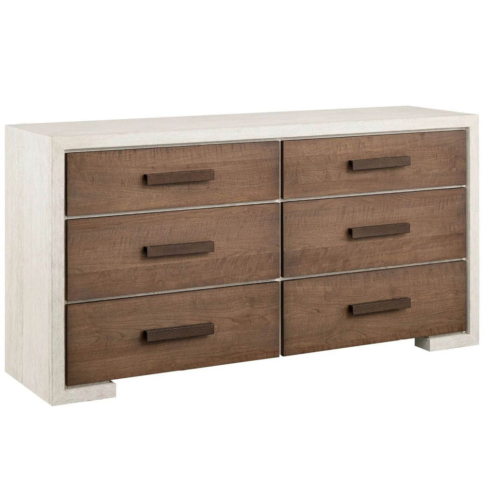 Modern 6 Drawer Dresser, Mist