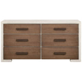 Modern 6 Drawer Dresser, Mist