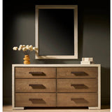 Modern 6 Drawer Dresser, Mist