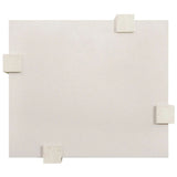 Modern Rectangular End Table, White Quartz