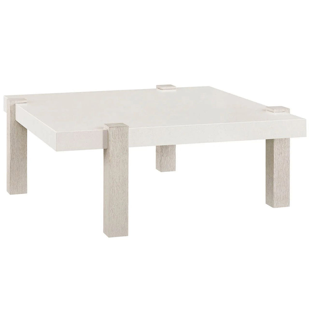 Modern Mist Cocktail Table, White Quartz