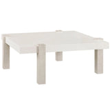 Modern Mist Cocktail Table, White Quartz