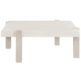 Modern Mist Cocktail Table, White Quartz