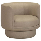 Deke Leather Swivel Chair, Frontier Caribou