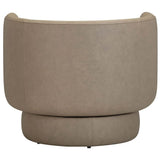 Deke Leather Swivel Chair, Frontier Caribou