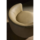 Deke Leather Swivel Chair, Frontier Caribou