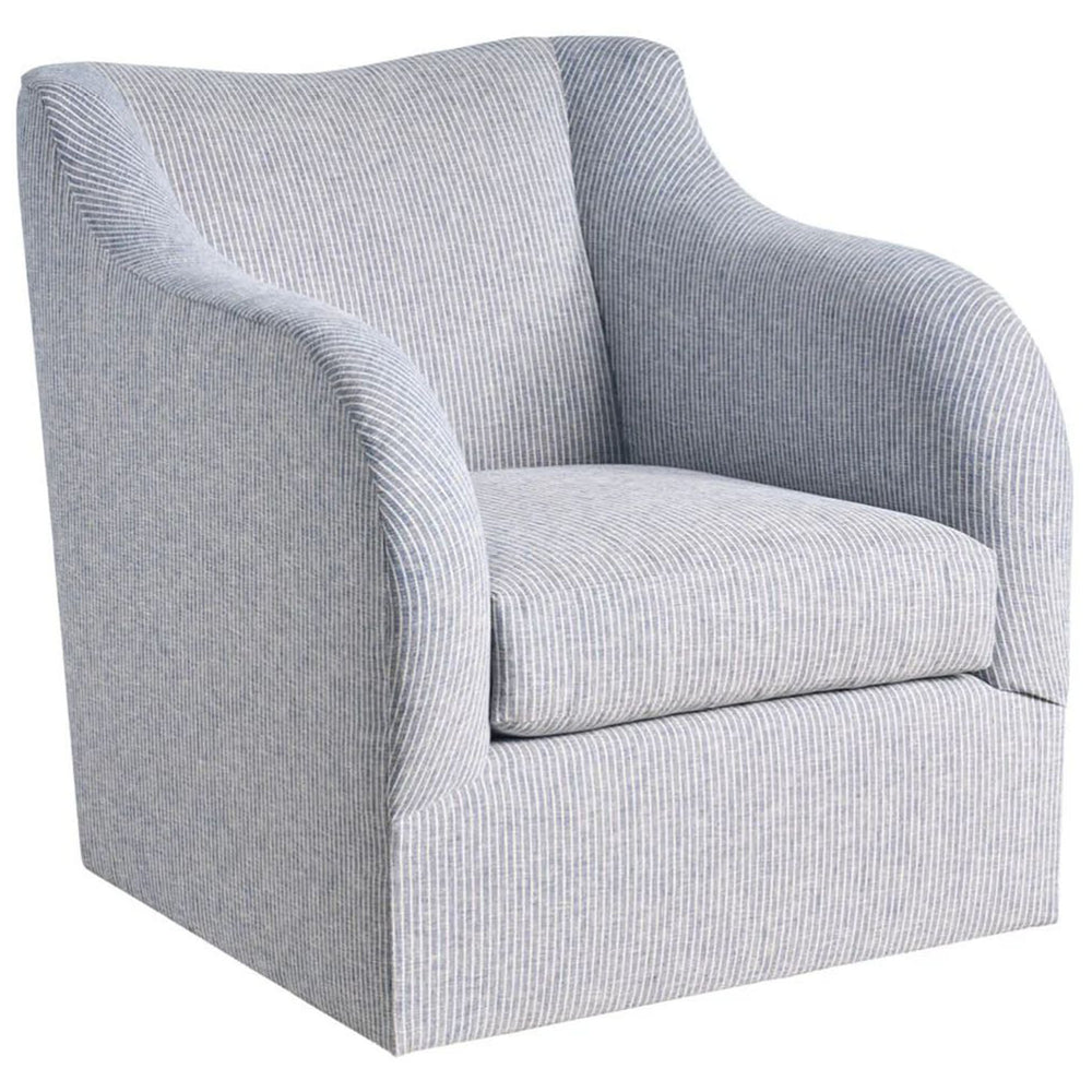 Camille Swivel Chair, Amherst Denim