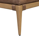 Ulrick Leather Ottoman, Palermo Cigar by Four Hands-Furniture - Benches-High Fashion Home