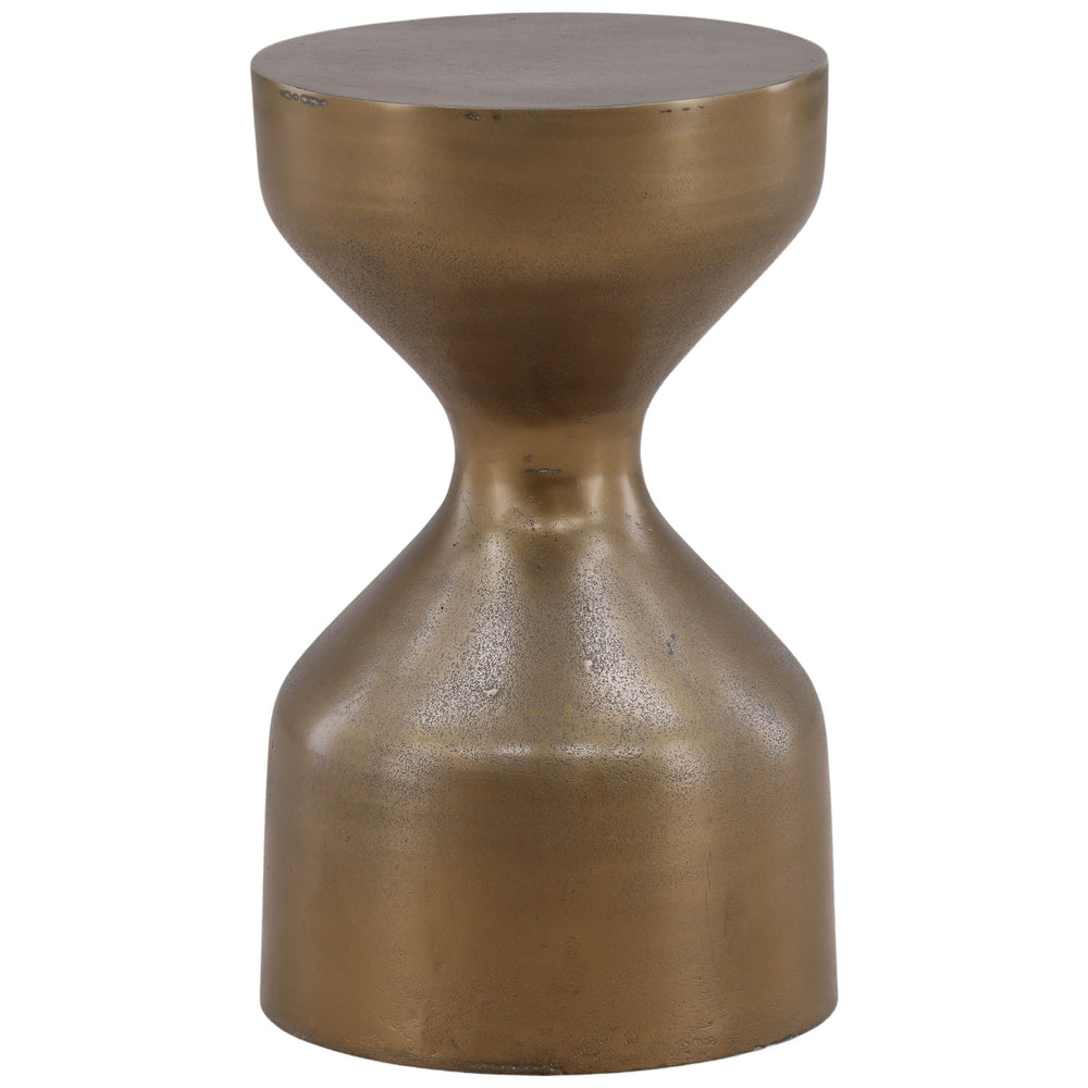 Umberto Side Table, Antique Brass