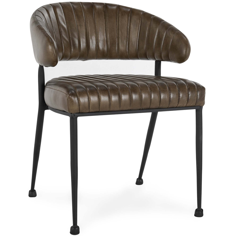 Umbria Leather Dining Chair, Antique Brown, Set of 2-Furniture - Dining-High Fashion Home