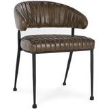 Umbria Leather Dining Chair, Antique Brown, Set of 2-Furniture - Dining-High Fashion Home