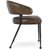 Umbria Leather Dining Chair, Antique Brown, Set of 2-Furniture - Dining-High Fashion Home