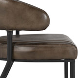 Umbria Leather Dining Chair, Antique Brown, Set of 2-Furniture - Dining-High Fashion Home