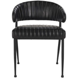 Umbria Leather Dining Chair, Jet Black, Set of 2-Furniture - Dining-High Fashion Home