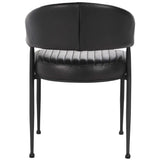 Umbria Leather Dining Chair, Jet Black, Set of 2-Furniture - Dining-High Fashion Home