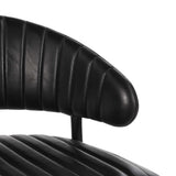 Umbria Leather Dining Chair, Jet Black, Set of 2-Furniture - Dining-High Fashion Home