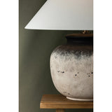 Unearthed Table Lamp, Patina Brass/Ceramic Flamed White