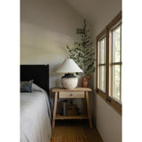 Unearthed Table Lamp, Patina Brass/Ceramic Flamed White