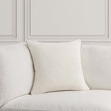 Heirloom Velvet Pillow, Ivory-Accessories-High Fashion Home